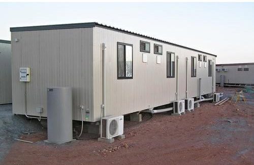 Prefabricated modular building on site.