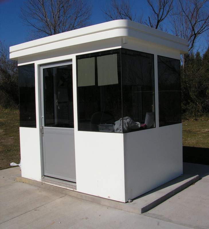 Modern prefabricated guard house.