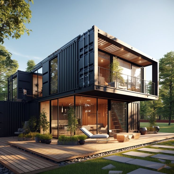 Modern shipping container house